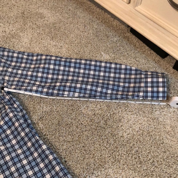 Men’s Express Blue plaid button down shirt - Picture 4 of 4